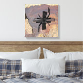 Geometrisches Bild, Mimbres Potterie-Design Leinwanddruck (Insitu (Schlafzimmer))