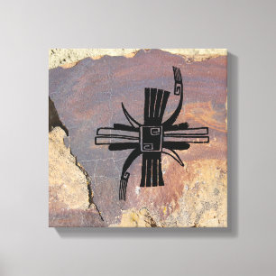 Geometrisches Bild, Mimbres Potterie-Design Leinwanddruck