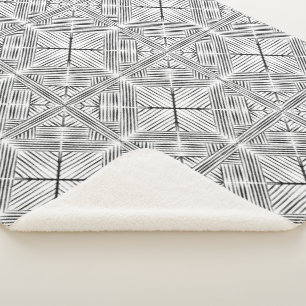 Geometrisches Bild schwarz-weiß Sherpadecke