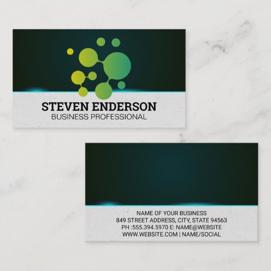 Geometrisches Bio Logo | Tech Visitenkarte (Vorne/Hinten)
