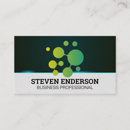 Geometrisches Bio Logo | Tech Visitenkarte (Vorderseite)