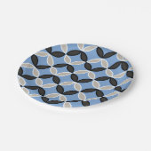 Geometrisches Blatt Pappteller (Schrägansicht)