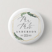 geometrisches Blattgold Button (Vorderseite)