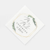 geometrisches Blattgold Serviette (Ecke)