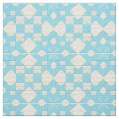 Geometrisches Blau- und Weißmuster Stoff (Muster)