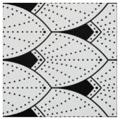 Geometrisches Blau-Weiß Art Deco Muster Stoff (Muster)