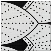 Geometrisches Blau-Weiß Art Deco Muster Stoff (Nahaufnahme)