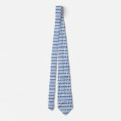 Geometrisches Blau-Weiß-Muster Krawatte (Rückseite)