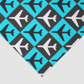 Geometrisches, blaues Flugzeug Seidenpapier (Detail)