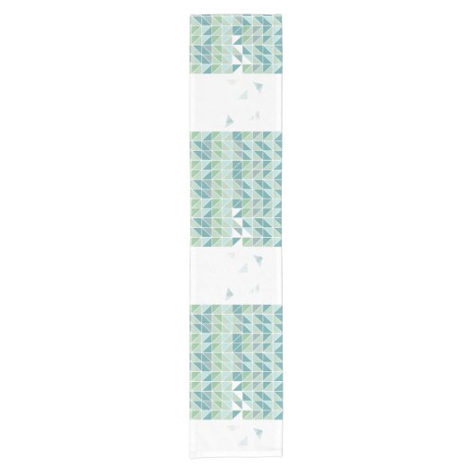 Geometrisches blaues, modernes Muster von MCM Kurzer Tischläufer (Vorderseite)