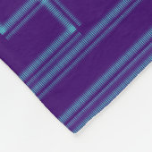 Geometrisches blaues Muster Fleecedecke (Ecke)