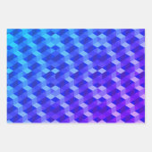 Geometrisches blaues Muster Geschenkpapier Set (Vorderseite 2)