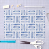 Geometrisches blaues Muster Seidenpapier (Handwerk)