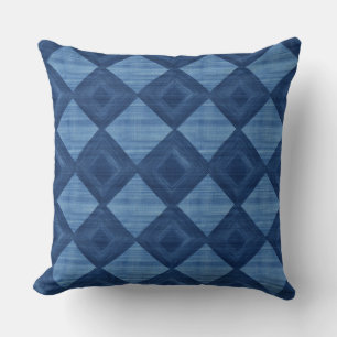 Geometrisches blaues Wurfkissen Kissen