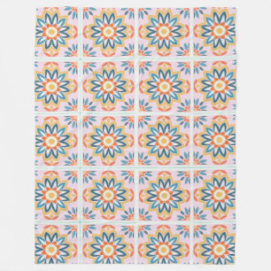 Geometrisches Bloom Fleecedecke