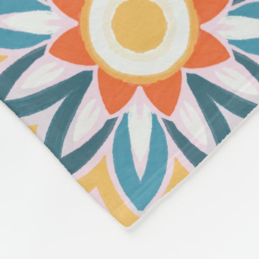 Geometrisches Bloom Fleecedecke (Ecke)