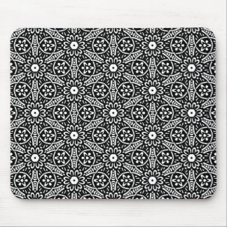 Geometrisches Blumen-Muster Mousepad