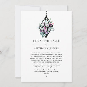 Geometrisches Blumen-Terrarium Reduzierte Gästelis Ankündigung