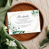 Geometrisches Blumengrün - Hochzeitsszenario RSVP Karte