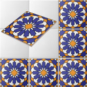 Geometrisches Blumenmuster Azulejo Fliese