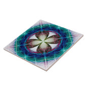 Geometrisches Blumenmuster Fliese (Seite)