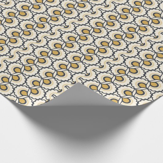 Geometrisches Blumenmuster Geschenkpapier (Ecke)