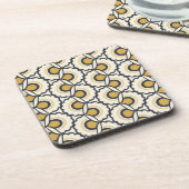 Geometrisches Blumenmuster Getränkeuntersetzer (Linke Seite)