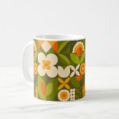 Geometrisches Blumenmuster  Kaffeetasse (Vorderseite Links)