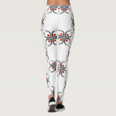 Geometrisches Blumenmuster Leggings (Rückseite)