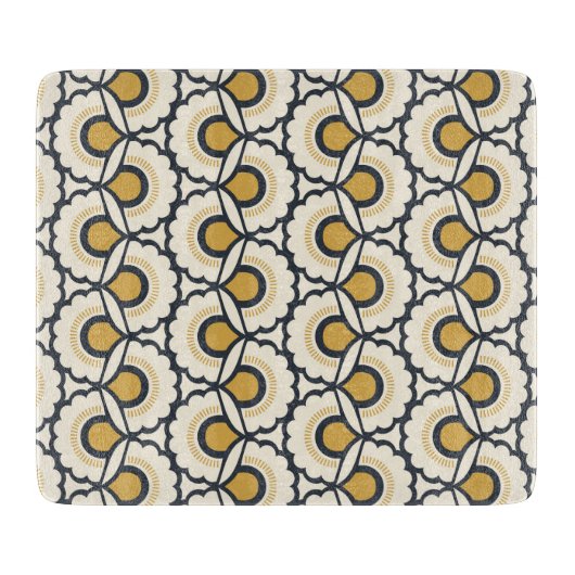 Geometrisches Blumenmuster Schneidebrett (Vorderseite)