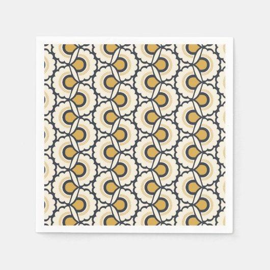Geometrisches Blumenmuster Serviette (Vorderseite)