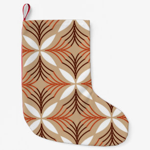 Geometrisches Blumenmuster: vintage künstlerisches Kleiner Weihnachtsstrumpf