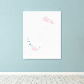 Geometrisches Blumenzauber Leinwanddruck (Insitu (Holzboden))