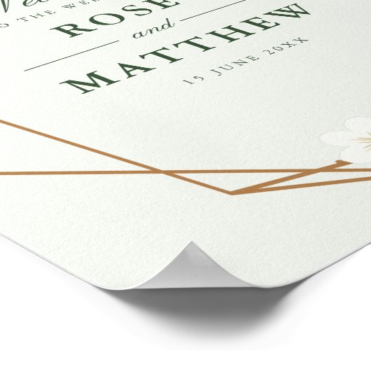 geometrisches Blumenzellenzeichen Poster (Ecke)