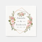 Geometrisches Blush und Rose - Hochzeit der golden Serviette (Vorderseite)