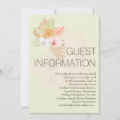 Geometrisches Boho Floral Special Hochzeitsinforma Einladung (Vorderseite)