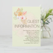 Geometrisches Boho Floral Special Hochzeitsinforma Einladung (Stehend Vorderseite)