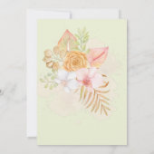 Geometrisches Boho Floral Special Hochzeitsinforma Einladung (Rückseite)