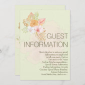 Geometrisches Boho Floral Special Hochzeitsinforma Einladung (Vorne/Hinten)