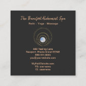 *~* geometrisches Boho Goldheilige Geometrie Quadratische Visitenkarte (Rückseite)