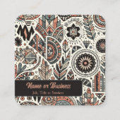 Geometrisches Boho Quadratische Visitenkarte (Vorderseite)