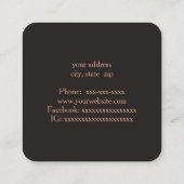 Geometrisches Boho Quadratische Visitenkarte (Rückseite)