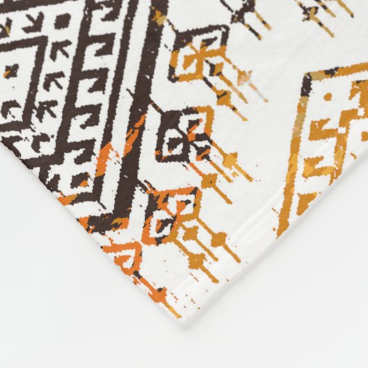 Geometrisches Boho-Stamm: Störendes Muster. Fleecedecke (Ecke)