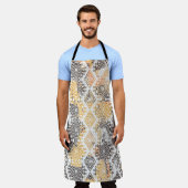 Geometrisches Boho-Stamm: Störendes Muster. Schürze (Getragen)