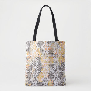 Geometrisches Boho-Stamm: Störendes Muster. Tasche