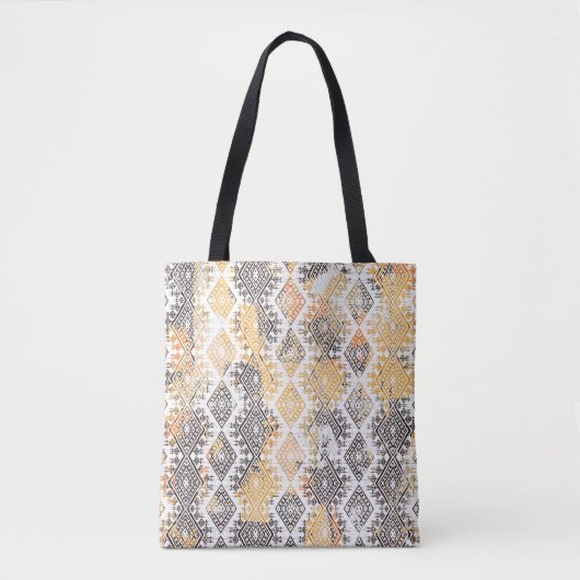 Geometrisches Boho-Stamm: Störendes Muster. Tasche (Vorderseite)