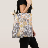Geometrisches Boho-Stamm: Störendes Muster. Tasche (Von Nahem)