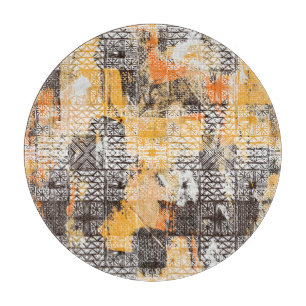 Geometrisches Boho-Stammes-Distressed-Muster Schneidebrett