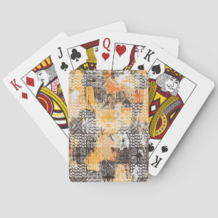 Geometrisches Boho-Stammes-Distressed-Muster Spielkarten