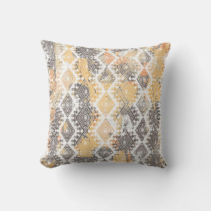 Geometrisches Boho-Stammesdesign: abgenutztes Must Kissen